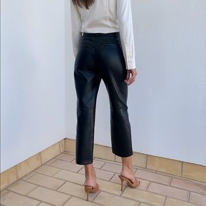 Aritzia Vegan Leather Straight Pant 